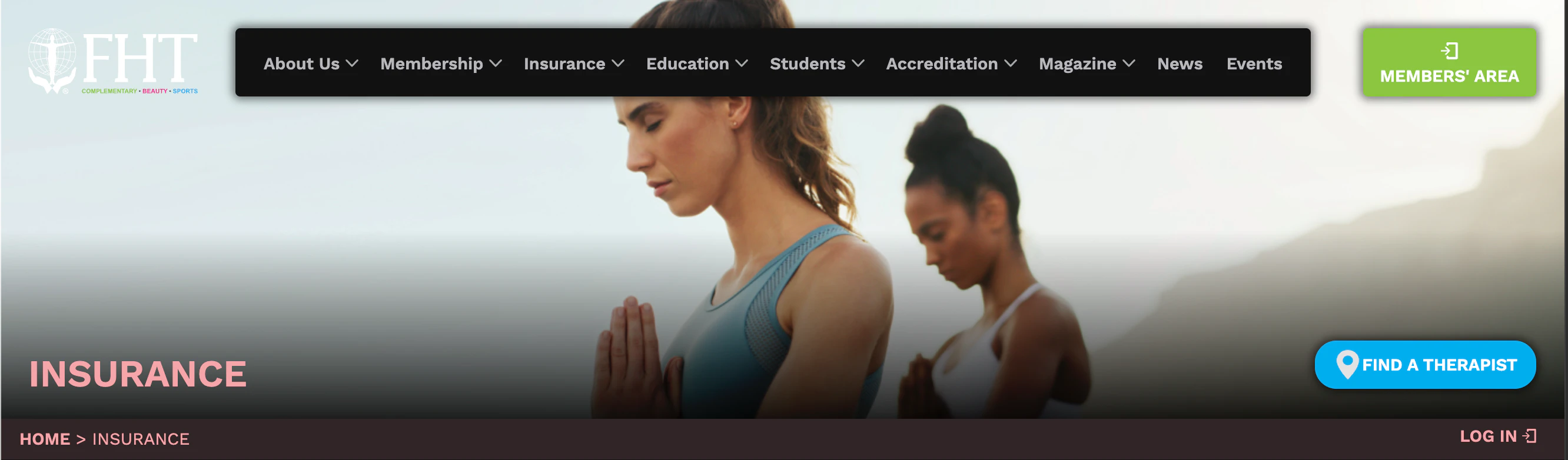 Federation of Holistic Therapists insurance page banner