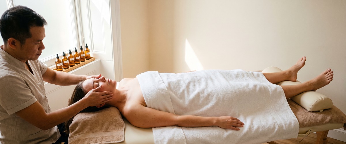 Thai facial massage for tension headaches and jaw tightness