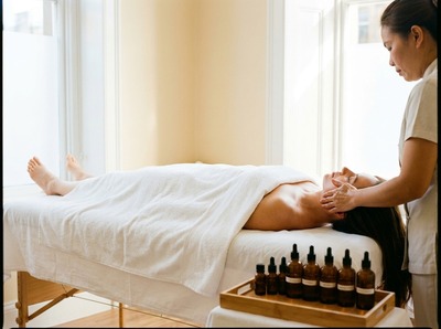Thai facial massage for tension headaches and jaw tightness starts at the muscle behind them